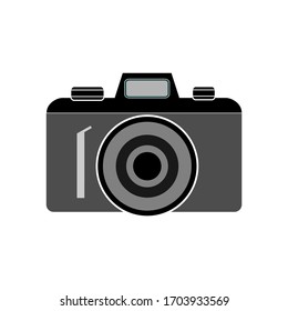 Camera design vector isolated white