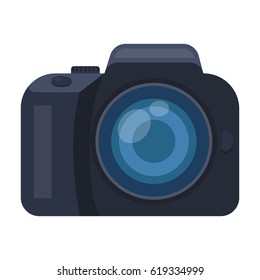 Camera detective. Camera, for shooting the scene, and to commit murder.Detective single icon in cartoon style vector symbol stock illustration.