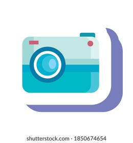 Camera device design, Gadget technology and photography theme Vector illustration