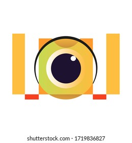 Camera device gradient style icon design, Gadget technology photography equipment digital photo focus and electronic theme Vector illustration