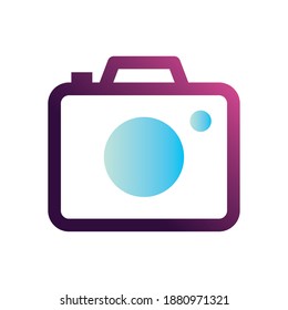 Camera device icon design, Gadget technology and photography theme Vector illustration