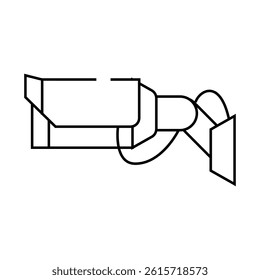 camera device line icon vector. camera device sign. isolated contour symbol black illustration