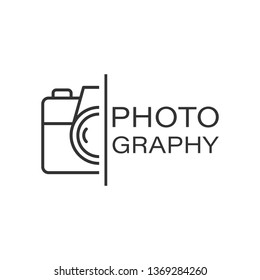 Camera device sign icon in flat style. Photography vector illustration on white isolated background. Cam equipment business concept.
