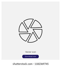 Camera diaphragm sign icon in trendy flat style isolated on grey background, modern symbol vector illustration for web