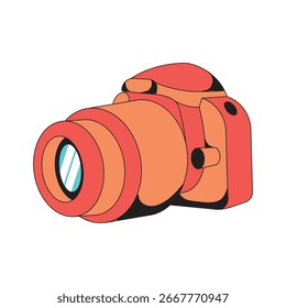 Ilustração do Ícone de Animação Digital da Câmera