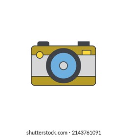 Camera, digital icon in color icon, isolated on white background 