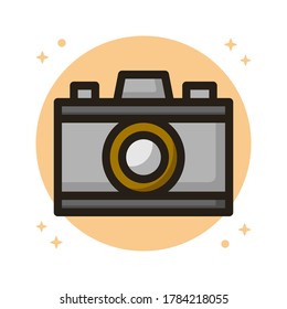 Camera Digital Icon Design Concept. Photography Logo Symbol Vector Illustration