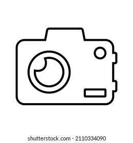 Camera, digital line icon. Outline vector.