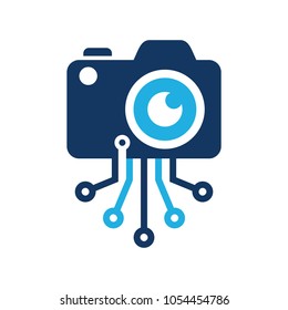 Camera Digital Logo Icon Design