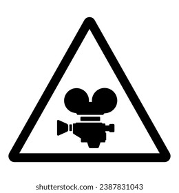 Camera Director Symbol Sign ,Vector Illustration, Isolate On White Background Label. EPS10