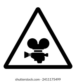 Camera Director Symbol Sign ,Vector Illustration, Isolate On White Background Label. EPS10