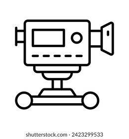 Camera dolly vector design isolated on white background