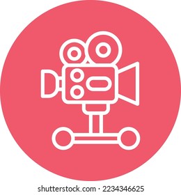 camera dolly Vector Icon which is suitable for commercial work and easily modify or edit it
