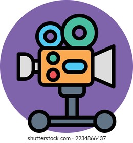 camera dolly Vector Icon which is suitable for commercial work and easily modify or edit it
