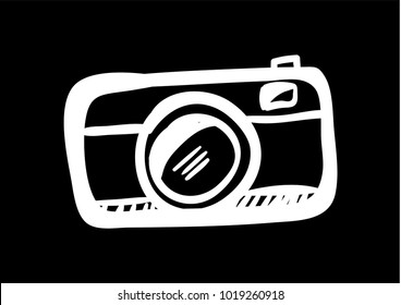camera doodle icon