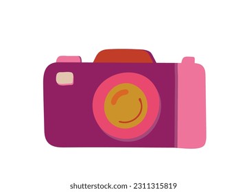 camera doodle illustration isolated on a white background. camera icon drawn-hand. vector illustration.