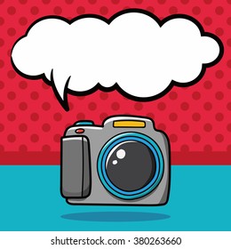 camera doodle, speech bubble
