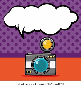 camera doodle, speech bubble