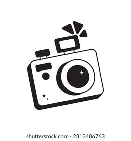 Camera doodle Vektorgrafik Sticker. EPS10-Datei