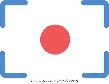 camera dot focus icon vector flat illustration