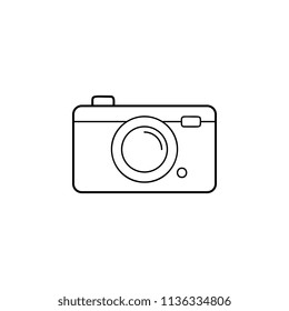 camera drawn in lines icon vector