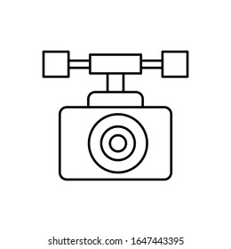 Camera, drone icon. Simple line, outline vector elements of cinematography icons for ui and ux, website or mobile application
