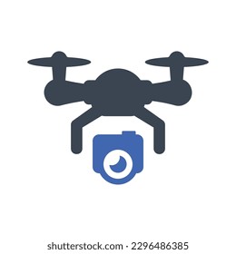 Camera drone icon, Vector Graphics
