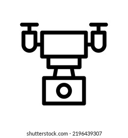 camera drone line icon illustration vector graphic 