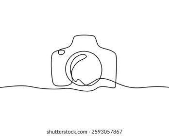 camera, dslr, drawing, line, minimalist, vector, stroke, continuous, modern, simple, elegant, photography, design, creative, branding, project, digital, outline, abstract, black, white, sketch, concep