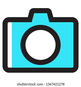 camera dslr fill line icon