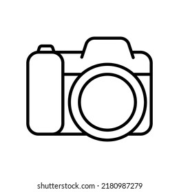 Camera dslr icon - editable stroke
