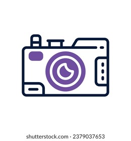 camera dual tone icon. vector icon for your website, mobile, presentation, and logo design.