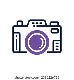 camera dual tone icon. vector icon for your website, mobile, presentation, and logo design.