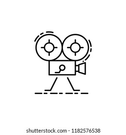 camera dusk style icon. Element of birthday party in dusk style icon for mobile concept and web apps. Thin line camera icon can be used for web and mobile