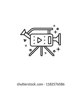 camera dusk style icon. Element of birthday party in dusk style icon for mobile concept and web apps. Thin line camera icon can be used for web and mobile