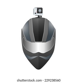 Camera DVR mount on helmet.