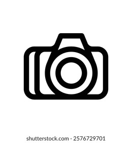 Camera. Editable stroke vector icon.