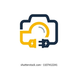 Camera Electric Icon Logo Design Element