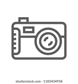 Camera. Electronic Devices Vector Line Icon. Editable Stroke. 48x48 Pixel Perfect