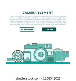 Camera Element Illustration/Photography Web Banner