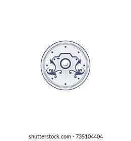 Camera Emblem logo design