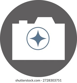 Ícone, símbolo, vetor de aprimoramento da câmera