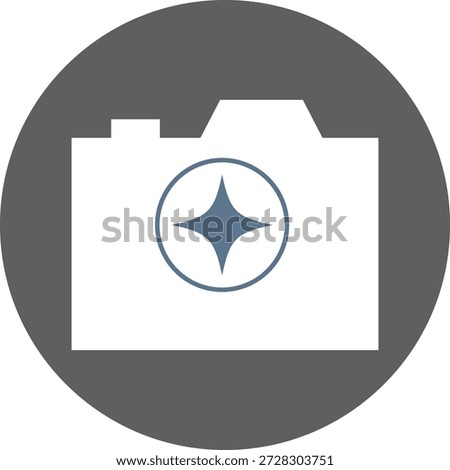 Camera enhance icon, symbol, vector