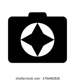 Camera enhance icon vector illustration flat style isolated on white background.