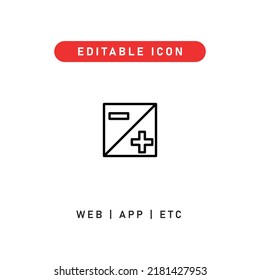 exposición de la cámara icono de trazo editable, icono de contorno para web, aplicación, presentación, etc