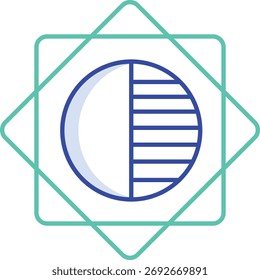 camera exposure outline color icon design