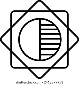 camera exposure Outline vector illustration icon