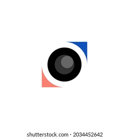 Logo-Vorlage für das Kameraaugensymbol, Vektordesign