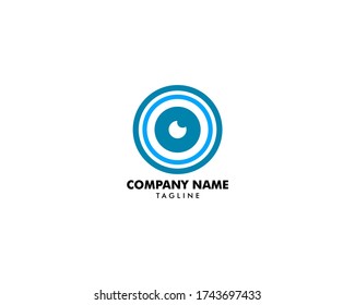 Plantilla de diseño de logotipo ocular de cámara
