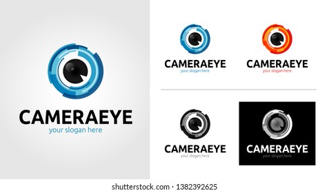 Camera Eye Logo Template Set